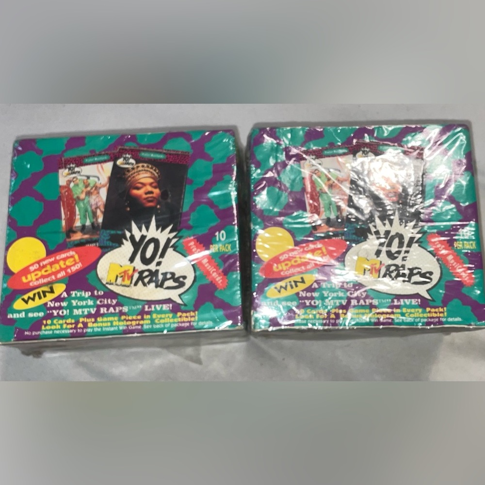 2 Factory Sealed boxes of 1991 Pro Set Yo MTV Raps Trading Cards